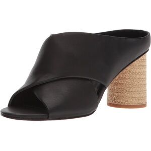 Dolce Vita Women's Black Crisscross Slip On Block Chunky Heels Size 8.5